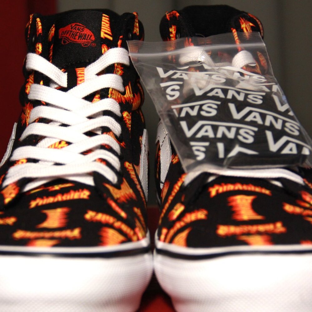 Size 12 - VANS Thrasher x Skate Sk8- High Allover Thrasher Logo